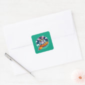 UFO Niedlich Bunny Quadratischer Aufkleber (Umschlag)