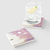 UFO Open Skies Stone Untersetzer (Seitenansicht)