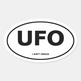 UFO OVALER AUFKLEBER