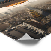 UFO Over City Poster (Ecke)