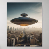 UFO Over City Poster (Vorne)