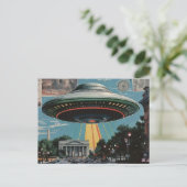 UFO over DC Postkarte (Stehend Vorderseite)