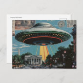 UFO over DC Postkarte (Vorne/Hinten)
