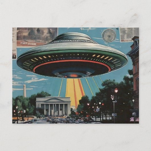 UFO over DC Postkarte (Vorderseite)