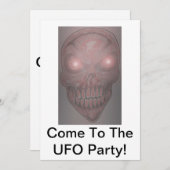 UFO-Party Einladungen (Vorne/Hinten)
