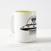 UFO PETS ZWEIFARBIGE TASSE (Vorderseite Links)
