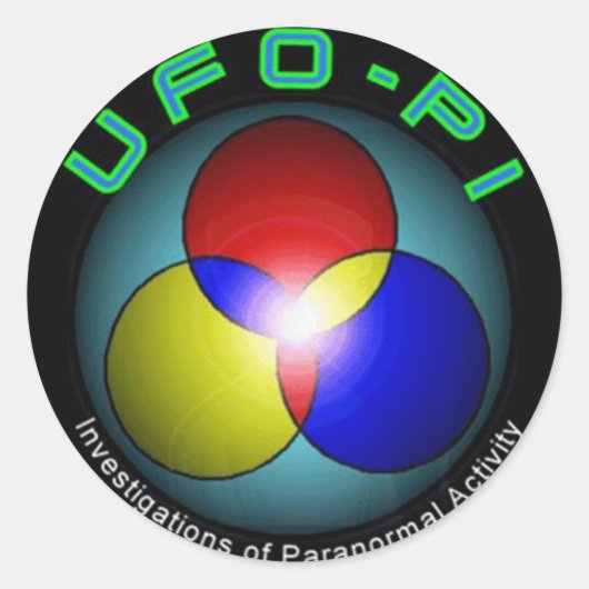 UFO-PI-Logo-Aufkleber Runder Aufkleber (Vorderseite)