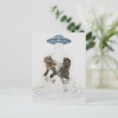 UFO picking up a Gorgeous Horse Postkarte (Stehend Vorderseite)