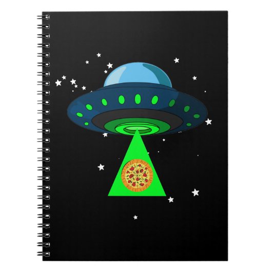 UFO Pizza Pick Up Notizblock (Vorderseite)