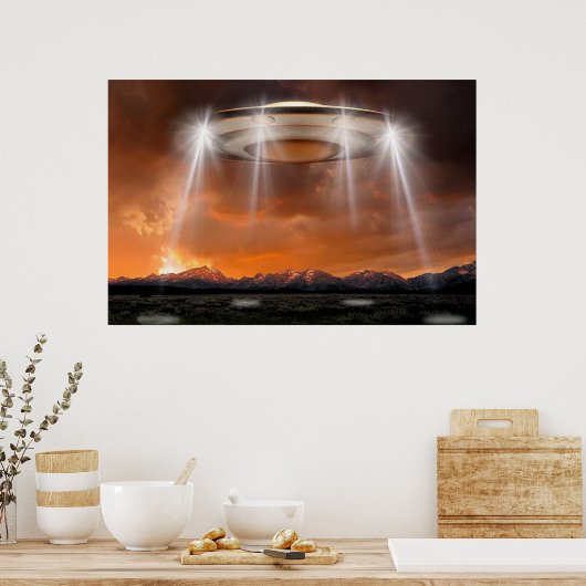 UFO Poster - Arriving (Küche)