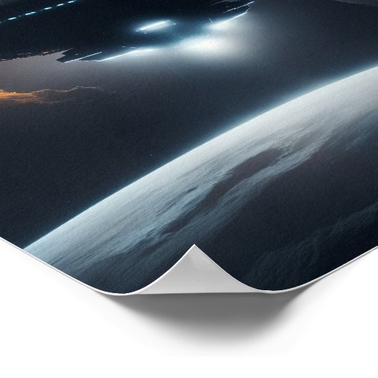 UFO Poster SCI FI Wall Alien Poster (Ecke)