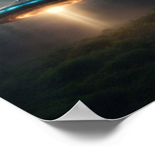 UFO Poster SCI FI Wall Alien Poster (Ecke)