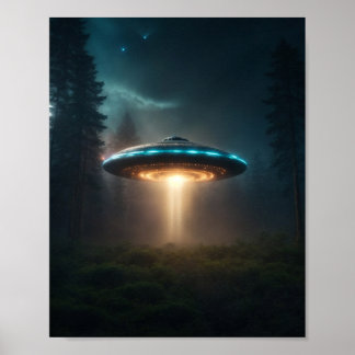 UFO Poster SCI FI Wall Alien Poster