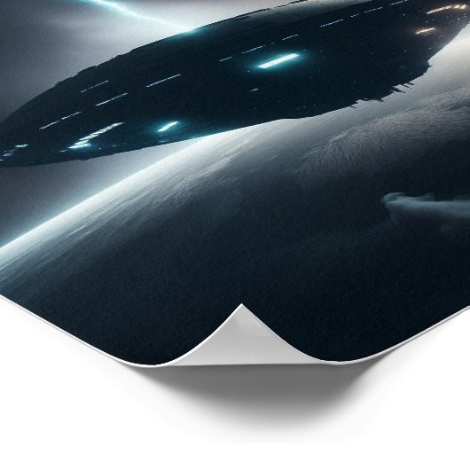 UFO Poster SCI FI Wall Alien Poster (Ecke)