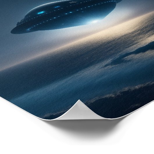 UFO Poster SCI FI Wall Alien Poster (Ecke)