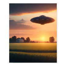 UFO Poster SCI FI Wall Alien Poster