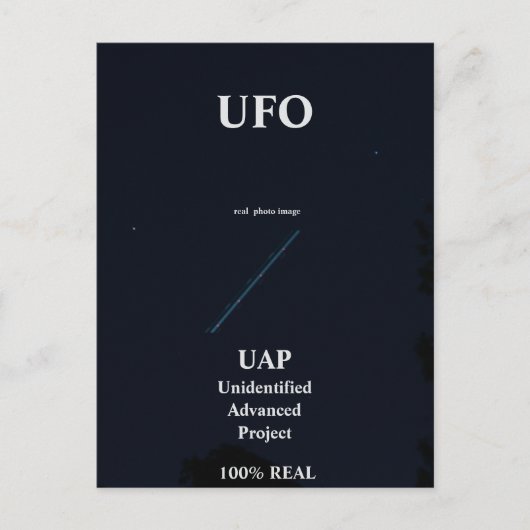 UFO POSTKARTE (Vorderseite)