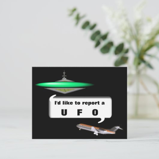 UFO POSTKARTE (Stehend Vorderseite)