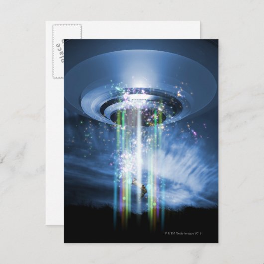 UFO POSTKARTE (Vorne/Hinten)