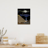 UFO-Pyramidenbauer Poster (Küche)