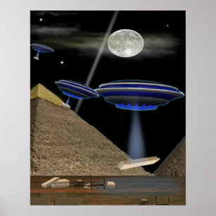 UFO-Pyramidenbauer Poster