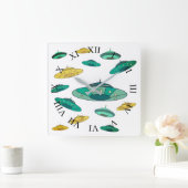 UFO QUADRATISCHE WANDUHR (Zuhause)