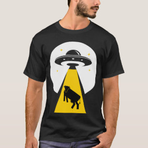 UFO-Raumschiff Außerirdische Kuh Entführung T-Shirt