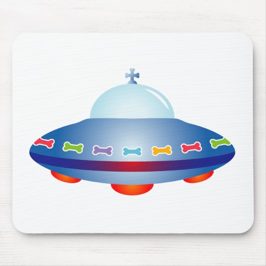 UFO-Raumschiff Mousepad (Vorne)