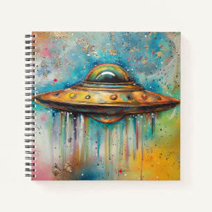 UFO-Raumschiff Notizblock