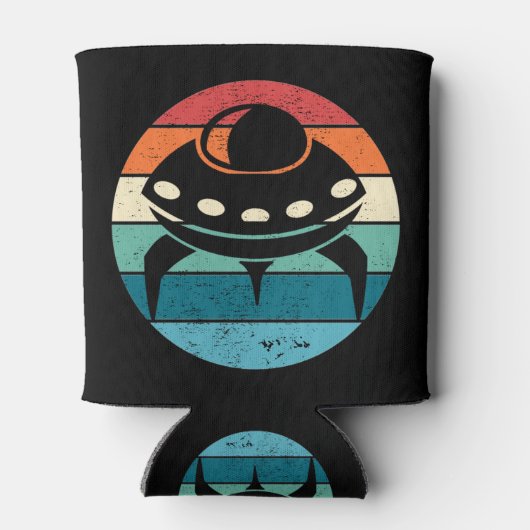 UFO Retro Sunset Dosenkühler (Rückseite)