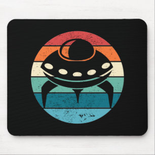 UFO Retro Sunset Mousepad