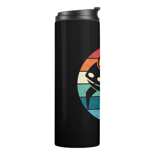 UFO Retro Sunset Thermosbecher (Nach links gedreht)