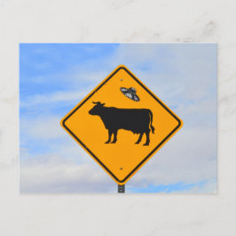 UFO Rind Crossing Sign in New Mexico Postkarte