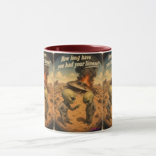 UFO Roswell 40-50s Tasse (Zentrum)