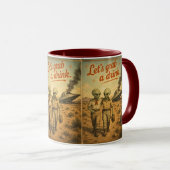 UFO Roswell 40-50s Tasse (VorderseiteRechts)