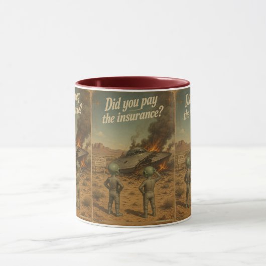 UFO Roswell 40-50s Tasse (Zentrum)