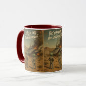 UFO Roswell 40-50s Tasse (Vorderseite Links)