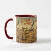 UFO Roswell 40-50s Tasse (Links)