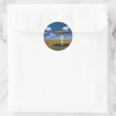 UFO RUNDER AUFKLEBER (Tasche)