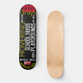 UFO SCHWEBENDE GRAUS Skateboard (Vorderseite)