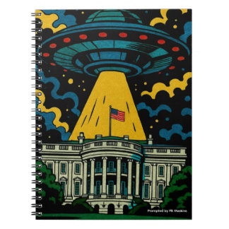 UFO schwebt über dem Weißen Haus Notizblock