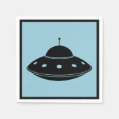 UFO Sci Fi Flying Saucer Cocktail Serviette (Vorderseite)