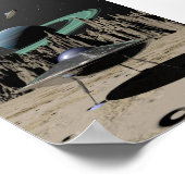 UFO - SciFi Kitch 50's (nach Kristel R. Sitz) Poster (Ecke)