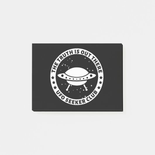 UFO Seeker Club Post-it Klebezettel (Vorderseite)