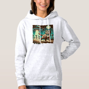 UFO Selfie bei Katzen: Vintage Invasion (Frauenhor Hoodie