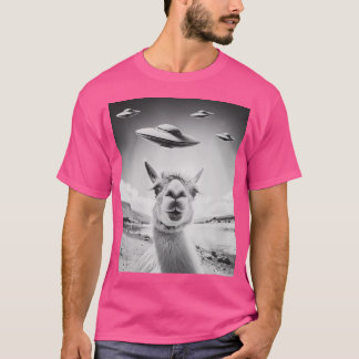 Ufo Selfie Llama T-Shirt