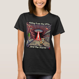 UFO Selfie: Roter Planet (Damentshirt-Pixel) T-Shirt