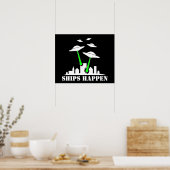 UFO Ships passieren Poster (Küche)