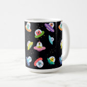 UFO SHIPS PATTERN KAFFEETASSE (VorderseiteRechts)