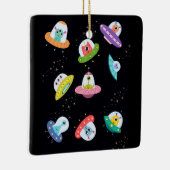 UFO SHIPS PATTERN KERAMIKORNAMENT (Rechts)